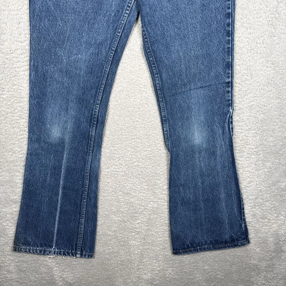Vintage 70’s Levi’s 646 Orange Tab Bellbottom Flare Faded Denim Jeans Size 30x31